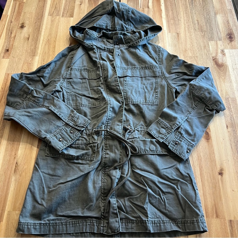 Universal Thread Olive Green Utility Anorak Jacket with Hood – Size Small - Picture 2 of 6
